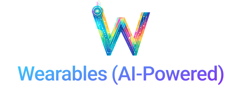 알파벳 W. 영문 텍스트 Wearables (AI-Powered) 